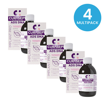 Curasept ADS Implant Mouthwash 0.2% 200ml - Multipack of 4
