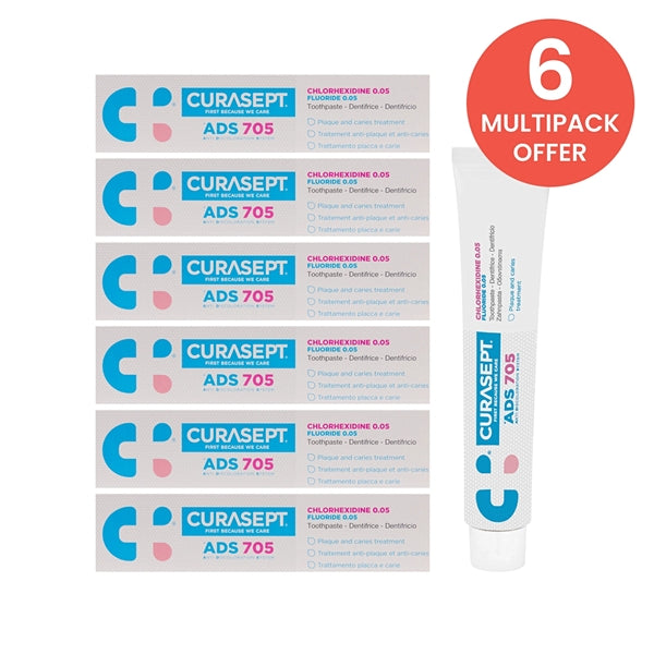 Curasept TOOTHPASTE 0.05% 75ml - Pack of 6