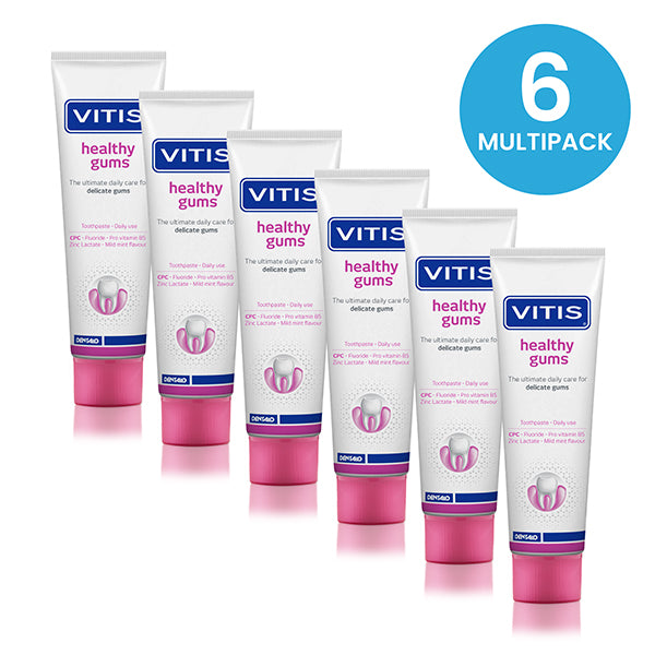 VITIS Gingival Toothpaste 100ml - Multipack of 6
