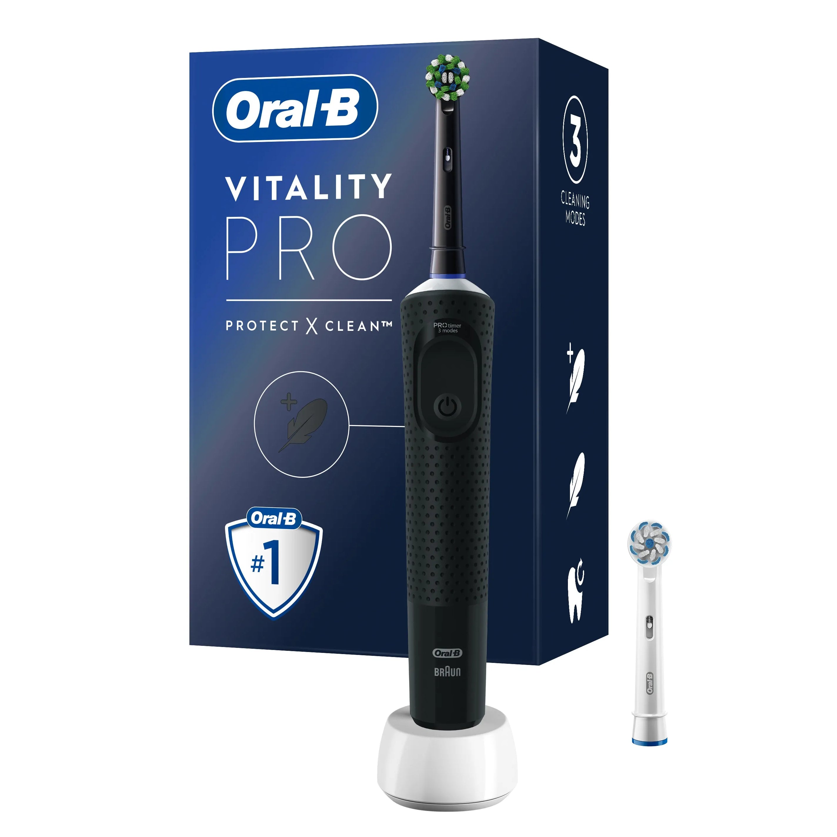 Oral-B Vitality Pro Black Protect X Clean Electric Brush