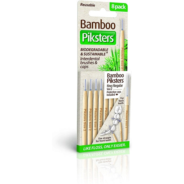 BAMBOO Piksters Interdental Brushes 8-pack