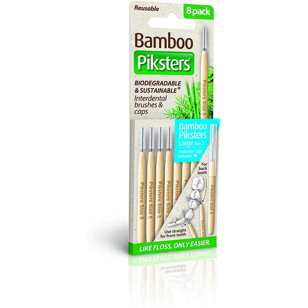 BAMBOO Piksters Interdental Brushes 8-pack