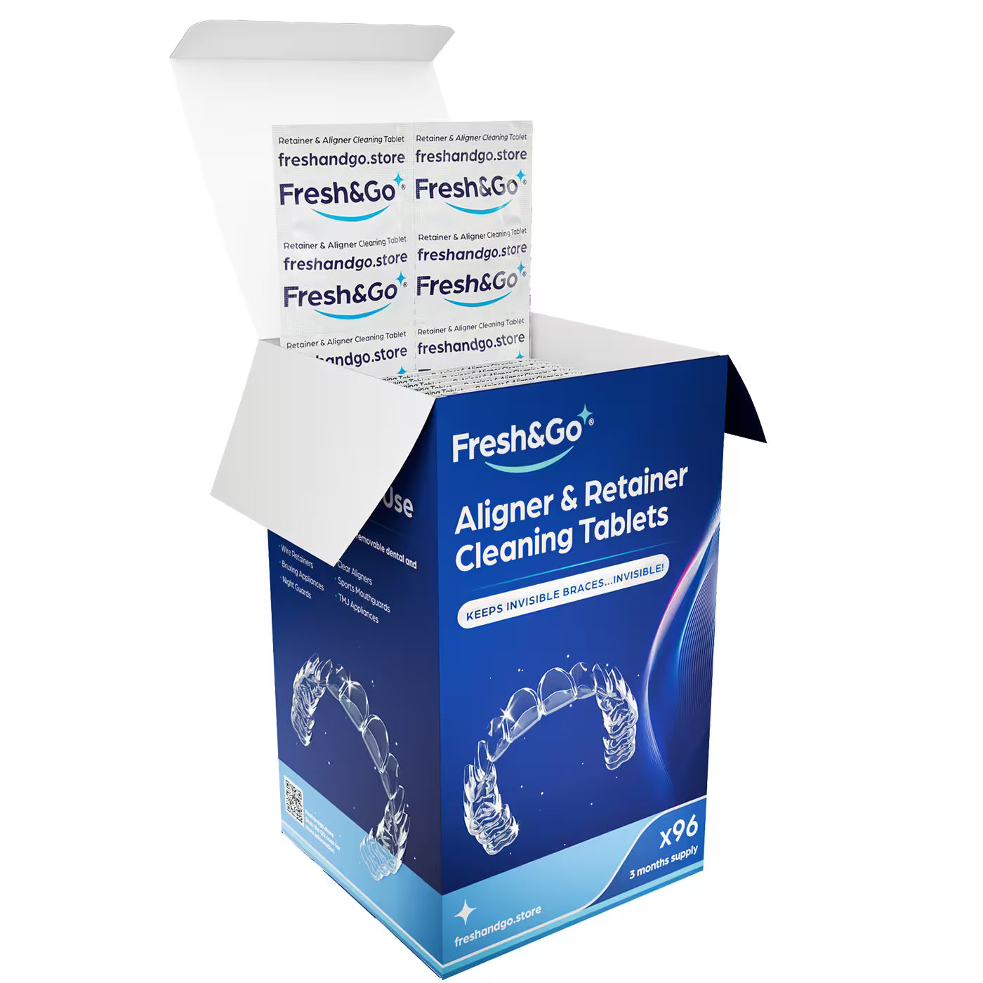 Fresh & Go Aligner and Retainer Cleaning Tablets (96)