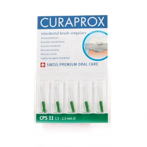 Curaprox Interdental Brushes Regular 5-pack CPS11 - Green - 1.1mm image
