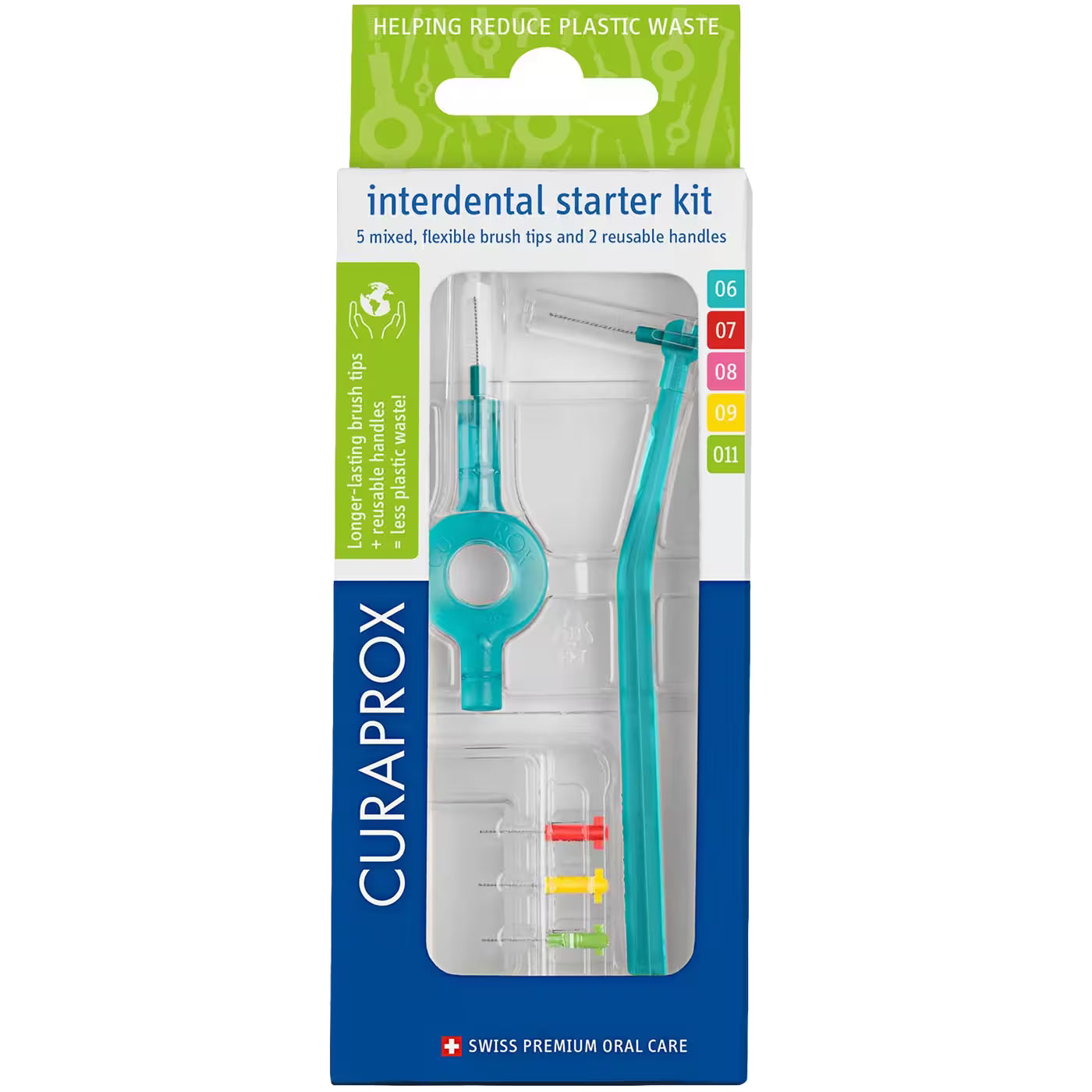 Curaprox CPS Prime Interdental Brushes Starter Kit - 2 Handles 5 Brushes