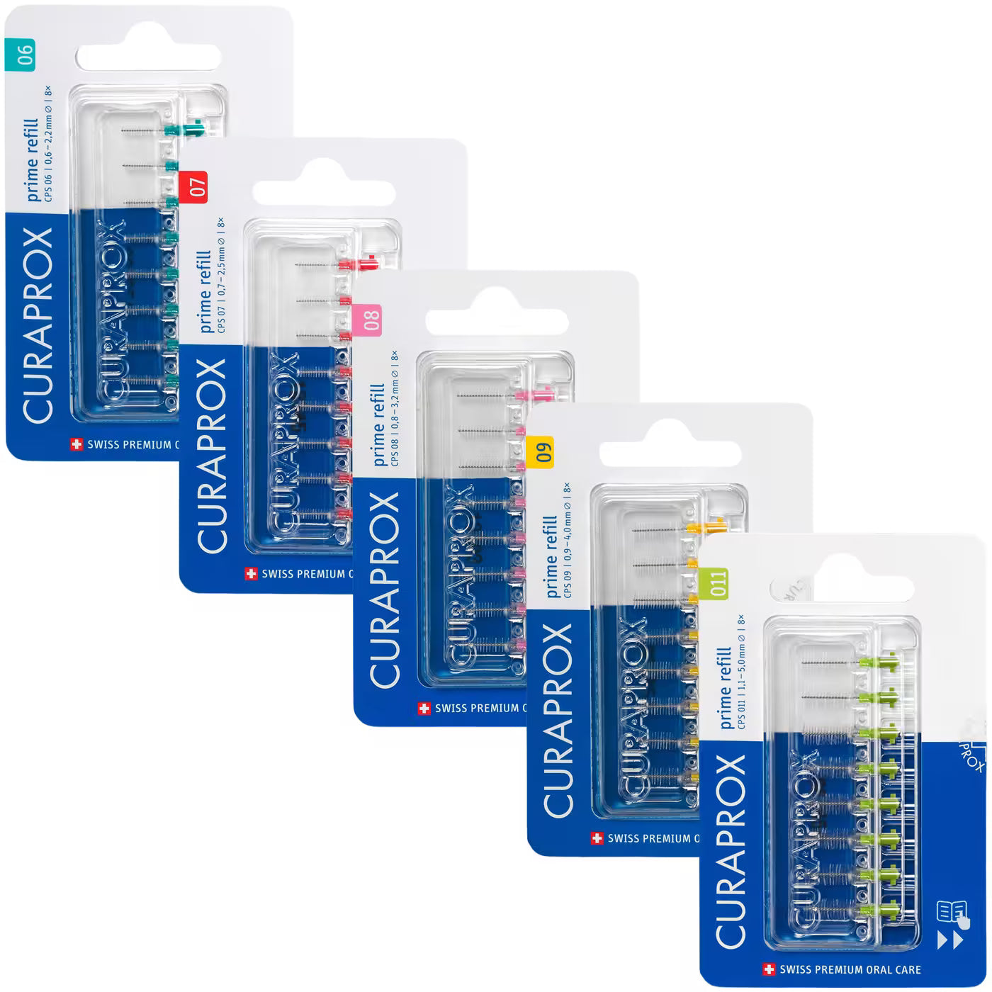 Curaprox CPS Prime Interdental Brushes Refill (8 Pack)