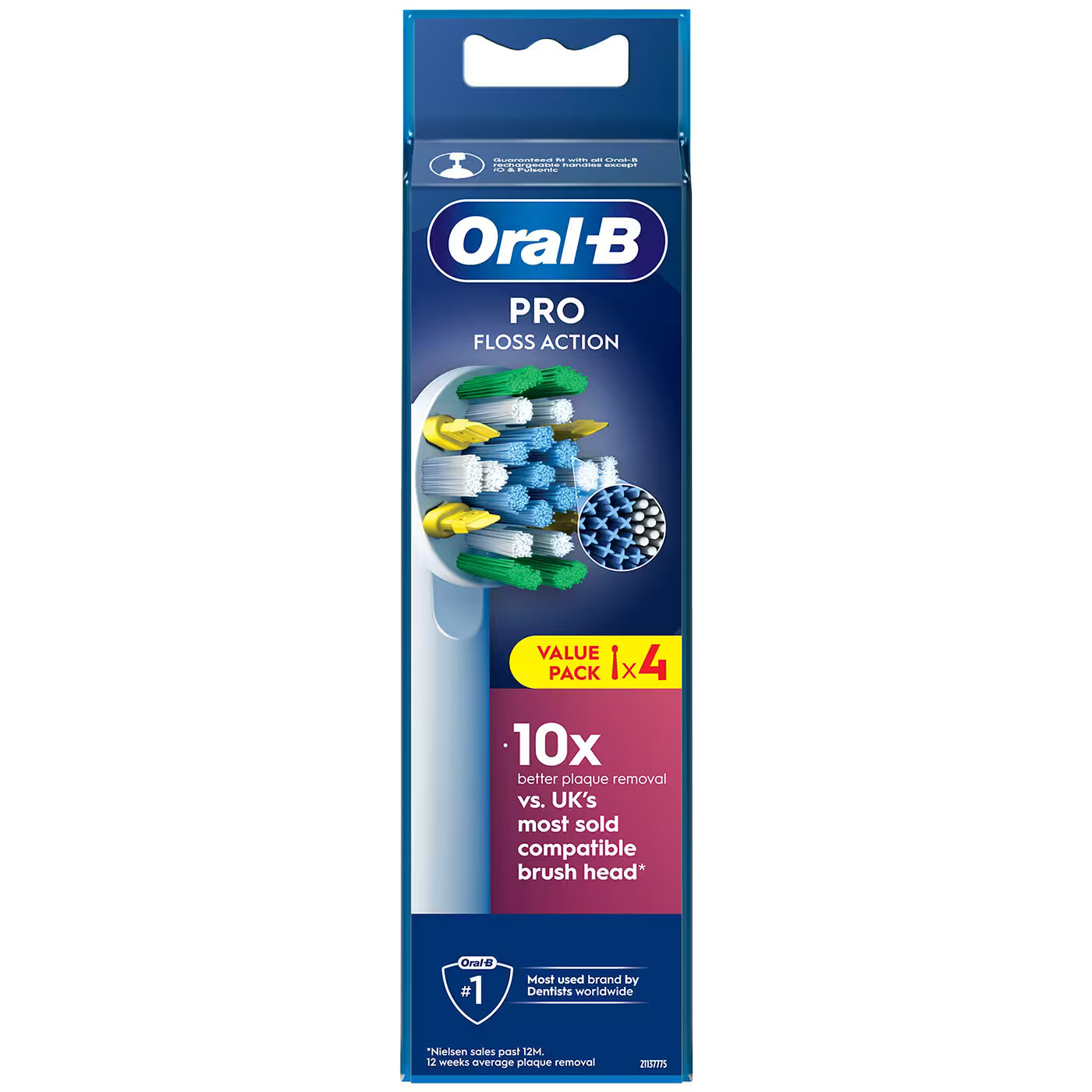 Oral-B Pro FlossAction Replacement Heads 4 Pack