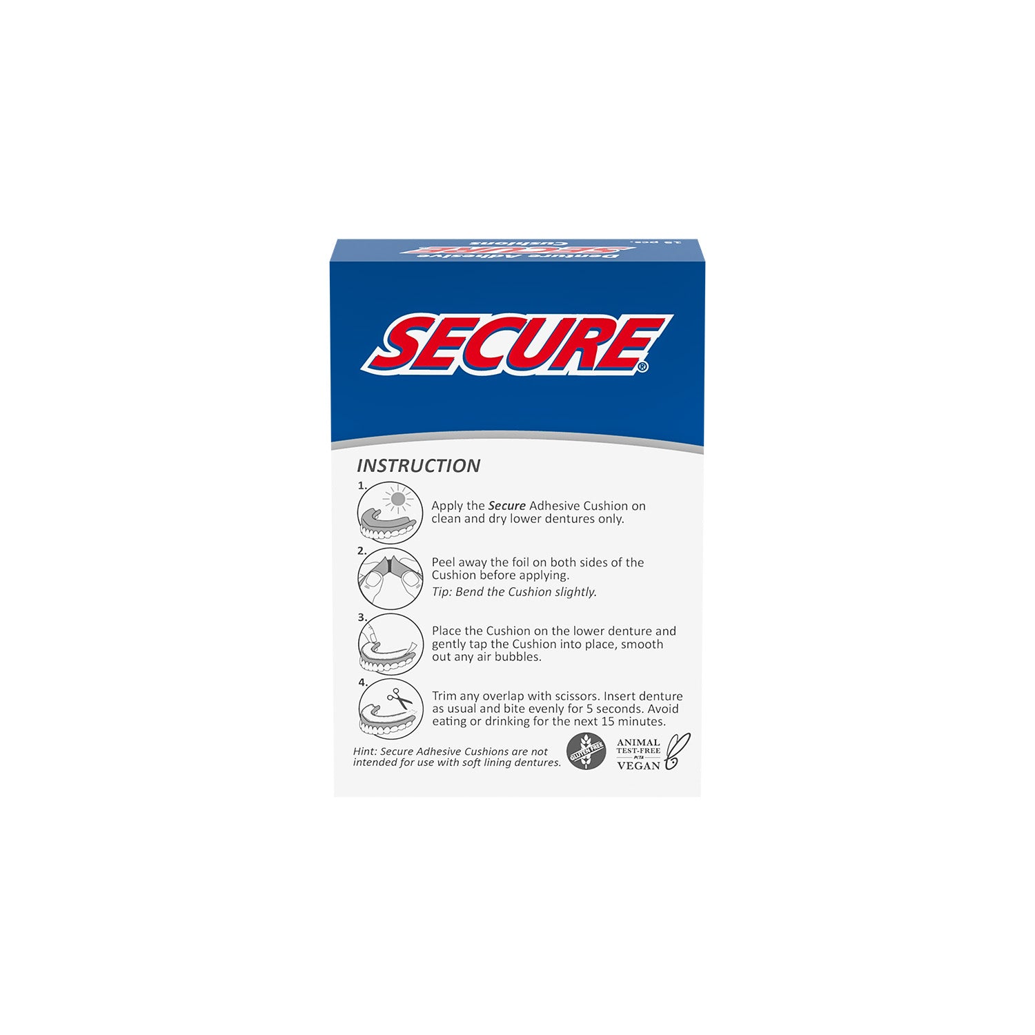 Secure Waterproof Denture Strips | Denture Fixative - image