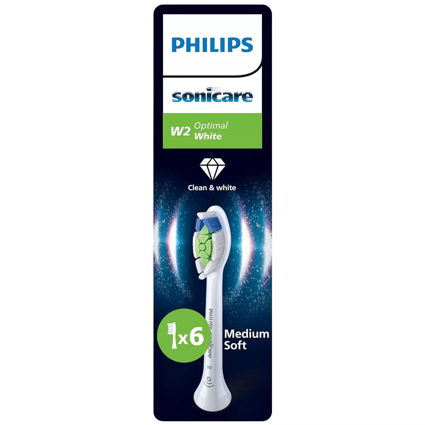 Philips Sonicare W2 Optimal White Replacement Heads (6 Pack)