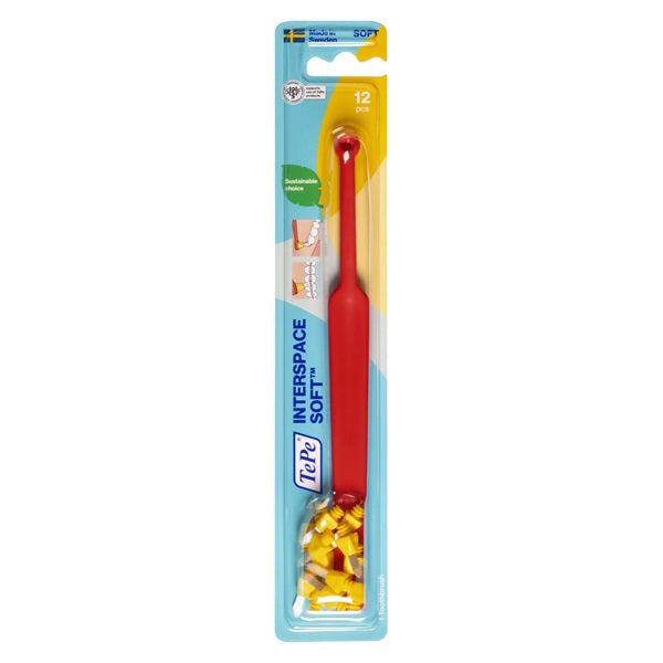 TePe Interspace Brush |Single Tufted Brush + 12 Refills Soft image