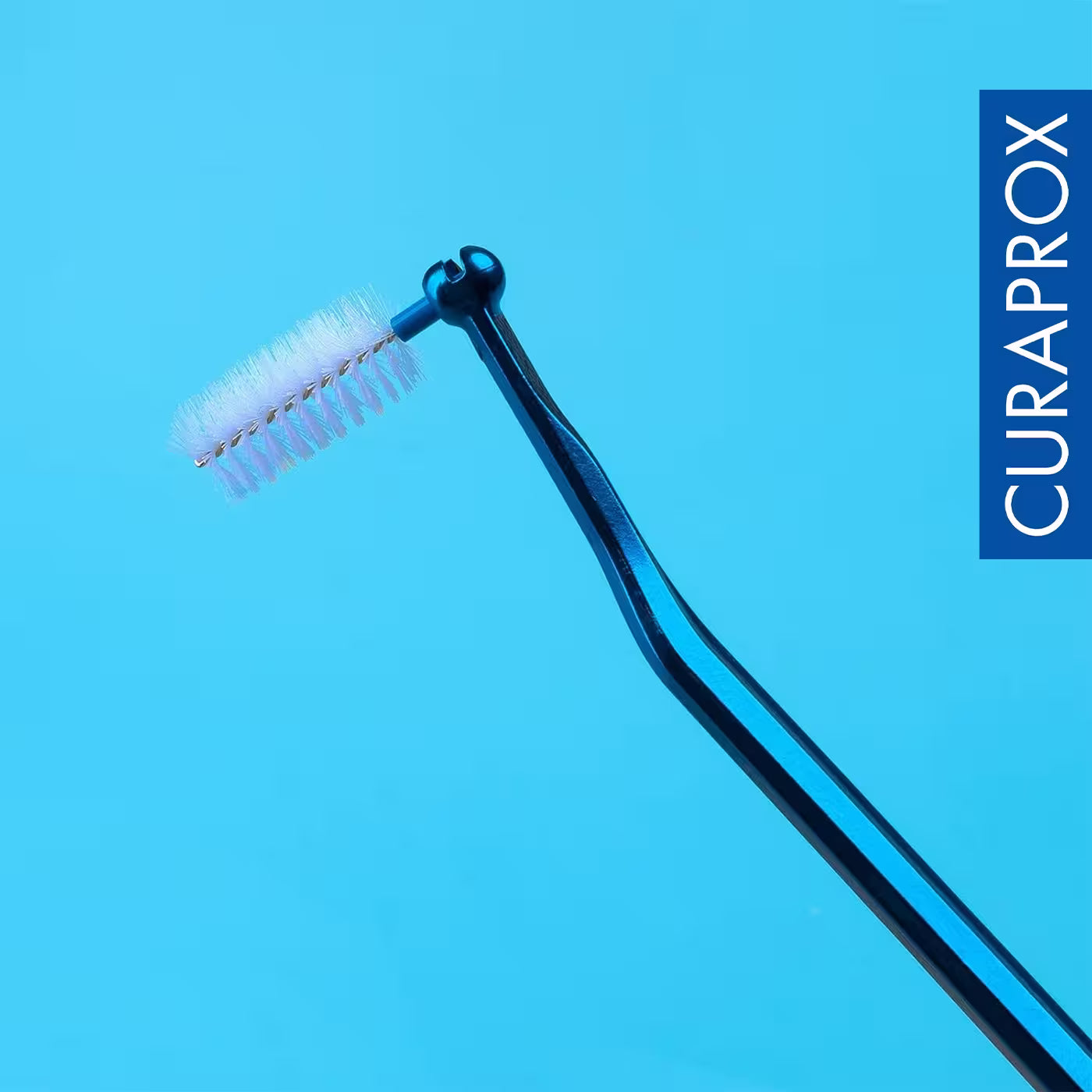 Curaprox Steel Blue Click Interdental Brush Holder