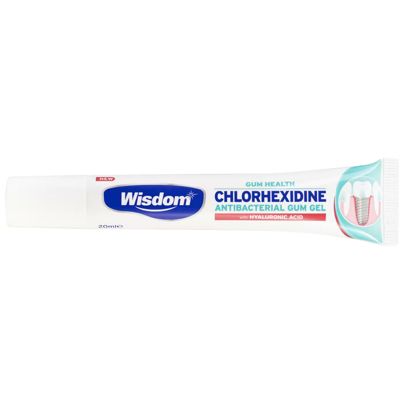 Wisdom Chlorhexidine 0.2% Gum Gel with 1% Hyaluronic Acid (20ml)