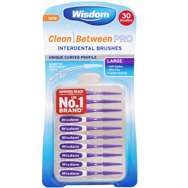 Wisdom Clean Between PRO Interdental Brushes Purple - Large image