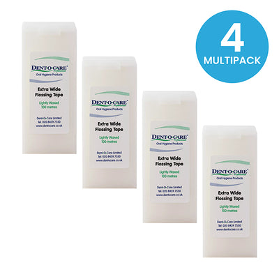 Dent-O-Care Extra Wide Flossing Tape 100m - Multipack of 4