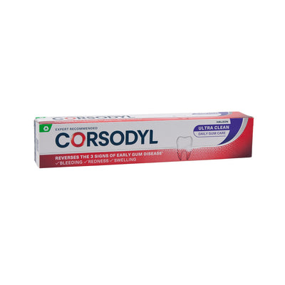 Corsodyl Ultra Clean Toothpaste 75ml | Targets Bleeding Gums