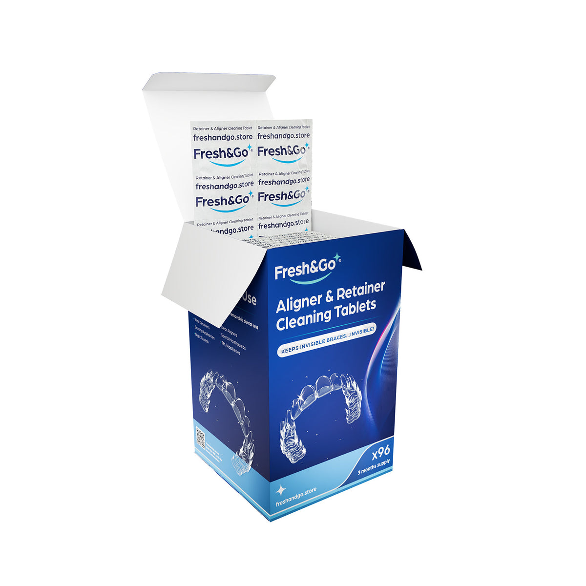 Fresh & Go Aligner and Retainer Cleaning Tablets (96)