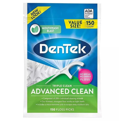 Dentek Advanced Clean Triple Clean Floss Picks 150's