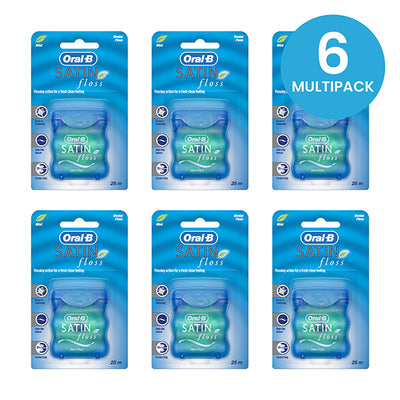 Oral-B Satin Floss 25m - Multipack of 6