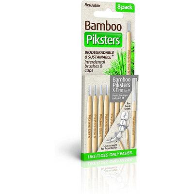 BAMBOO Piksters Ecofriendly Interdental Brushes 8-pack Green - Size 6
