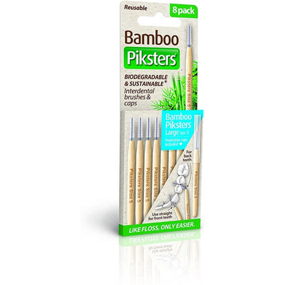BAMBOO Piksters Ecofriendly Interdental Brushes 8-pack Purple - Size 1