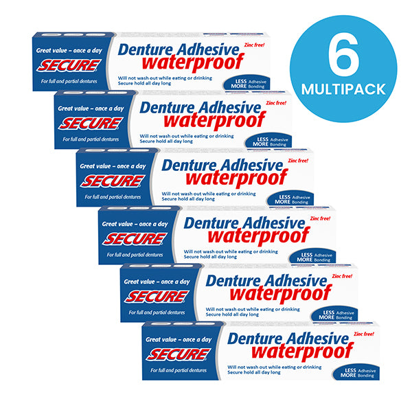 SECURE Denture Bonding Cream 40g - Multipack of 6