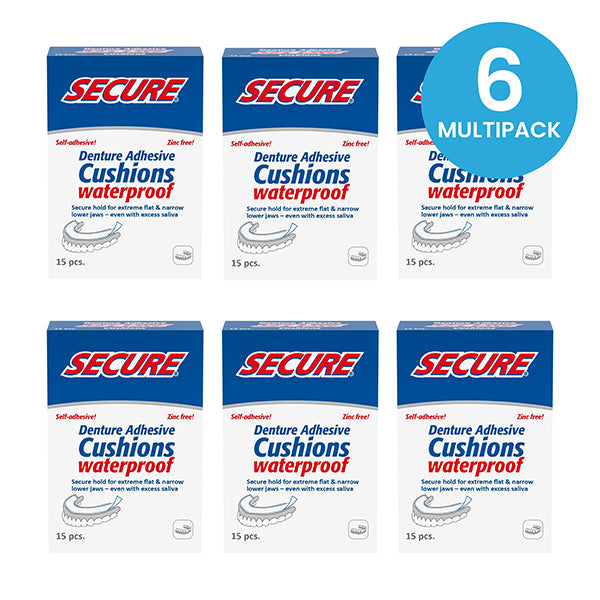 SECURE Denture Adhesive Strips 15's - Multipack of 6