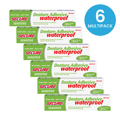 SECURE Sensitive Denture Bonding Cream 40g - Multipack of 6