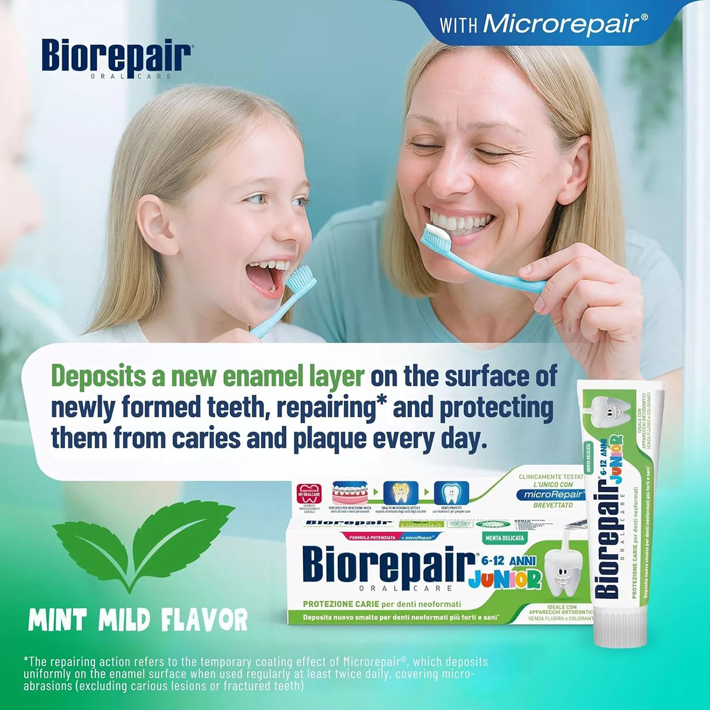 Biorepair Junior Mint Toothpaste 6-12 Years (75ml)