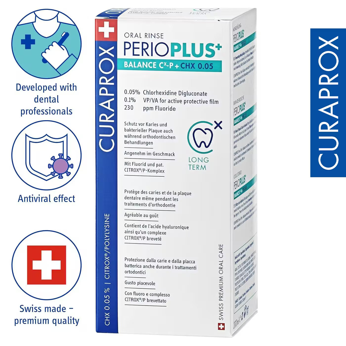 Curaprox Perio Plus+ Balance Mouthwash 0.05% (200ml)