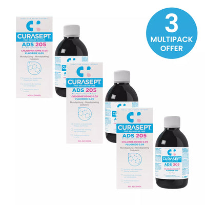 Curasept 0.05% Mouthwash 200ml - Multipack of 3