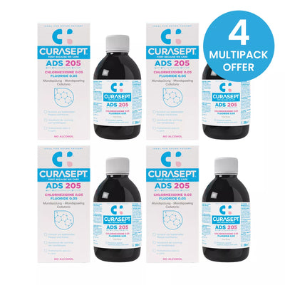 Curasept 0.05% Mouthwash 200ml - Multipack of 4