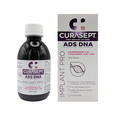 Curasept Mouthwash After Dental Implants, Alcohol-Free, Antibacterial Chlorhexidine 0.2% 200ml - image