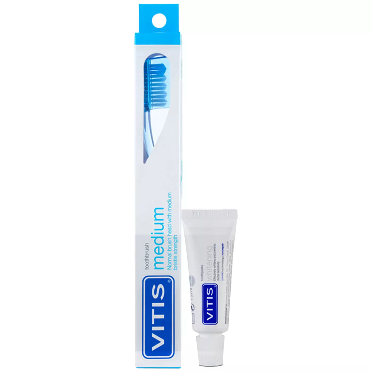 VITIS Medium Access Toothbrush Inc. 15ml Whitening Toothpaste