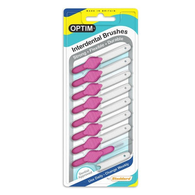 Stoddard Icon Optim Interdental Brushes 8's Sizes: 00-7 (0.35-1.3mm) Pink - 0.4mm image