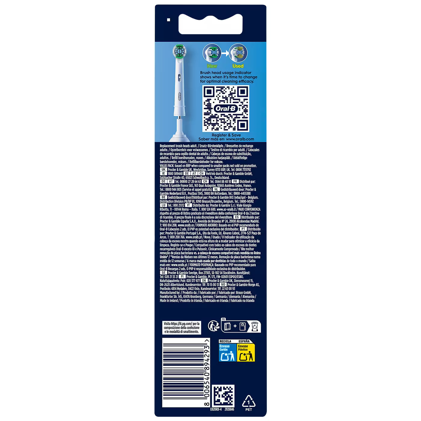 Oral-B Pro Precision Clean Replacement Heads 4 Pack
