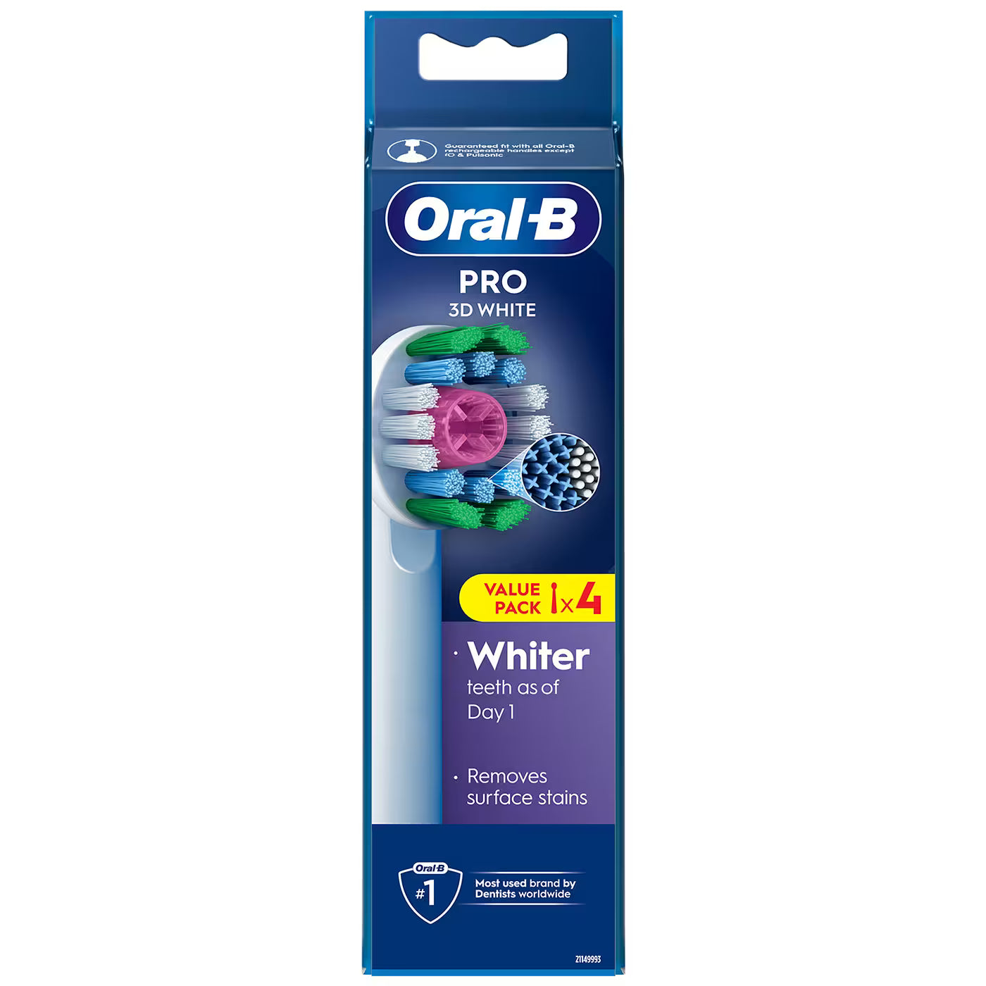 Oral-B 3D White Replacement Heads 4 Pack