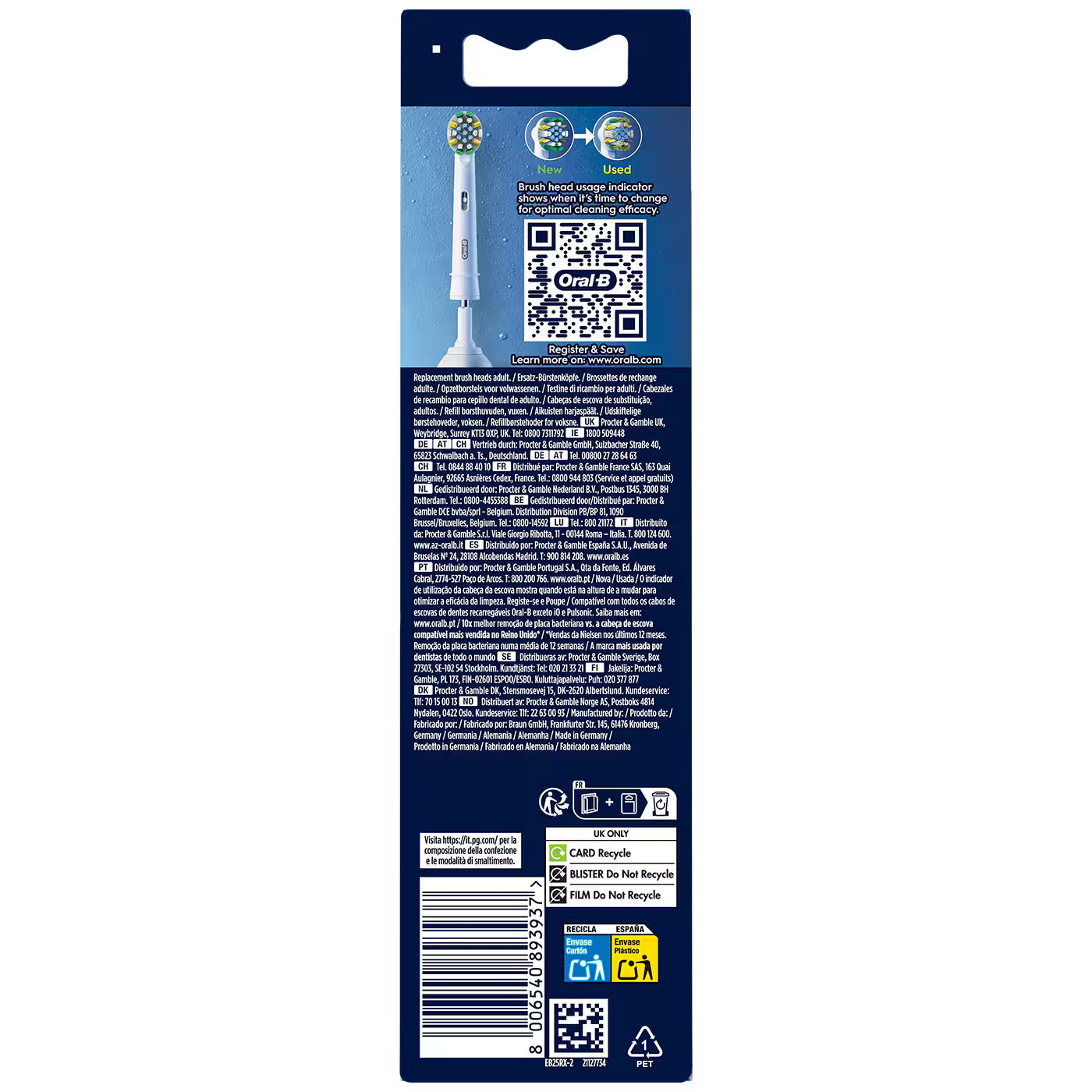 Oral-B Pro Sensitive Clean Replacement Heads 4 Pack