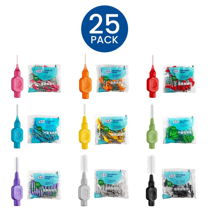 TePe Interdental Brushes Original 25's Sizes: 0-8; 0.4-1.5mm