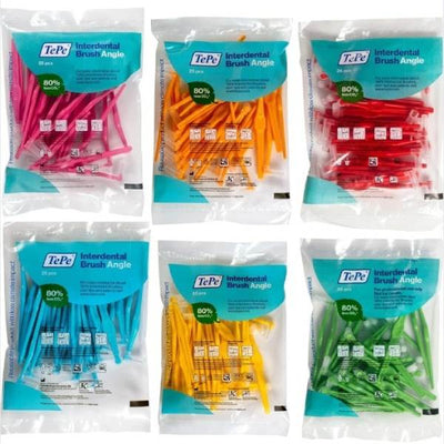 TePe Angle Interdental Brushes (25-pack) Sizes: 0-5; 0.4-0.8mm  image