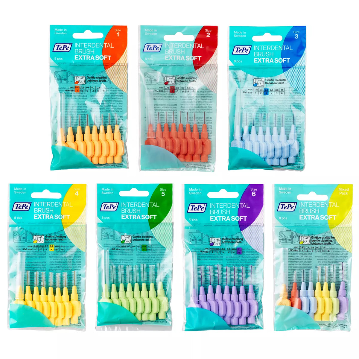 TePe Extra Soft Interdental Brushes 8 Pack