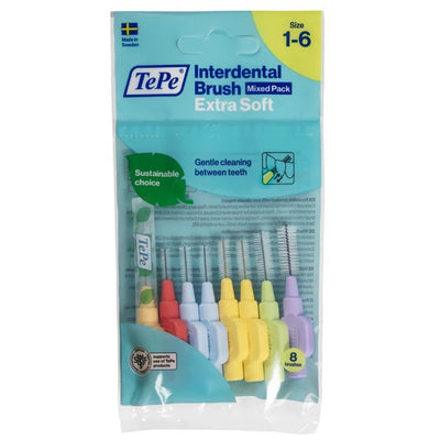 TePe Extra Soft Interdental Brushes 8-pack Mixed image