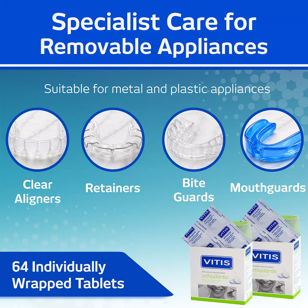 VITIS Orthodontic Effervescent Cleansing Tablets
