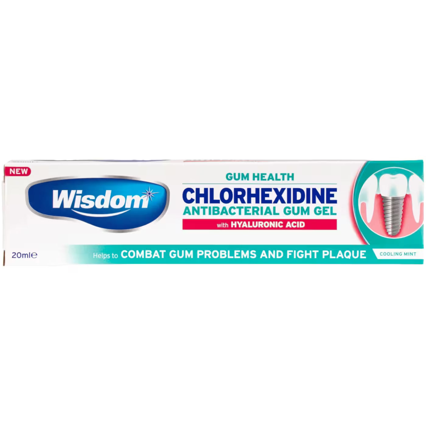 Wisdom Chlorhexidine 0.2% Gum Gel with 1% Hyaluronic Acid (20ml)