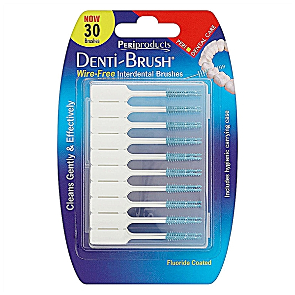 Denti Brush 30 Interdental Sticks & Travel Case - image